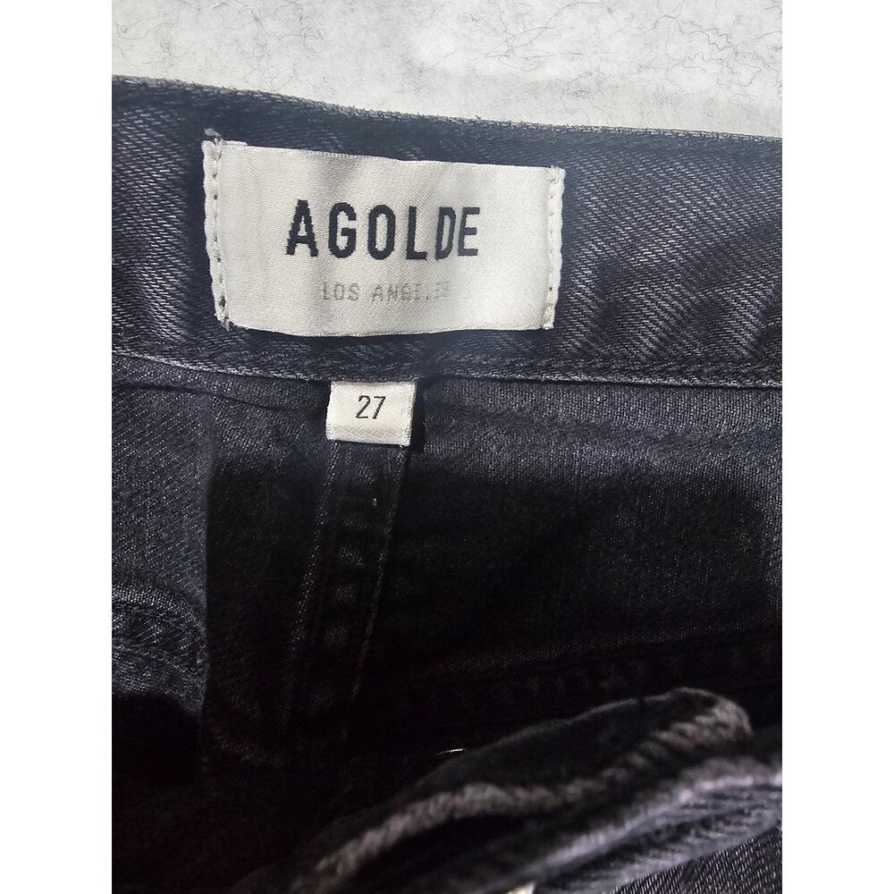 AGOLDE High Rise Straight Leg Jeans Washed Black Size 27 - Picture 3 of 8